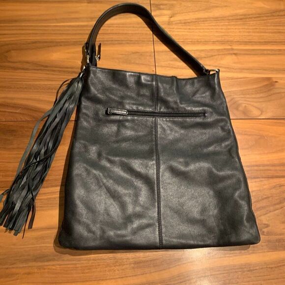 Danier leather purse bag satchel hobo EUC, black - Picture 2 of 16